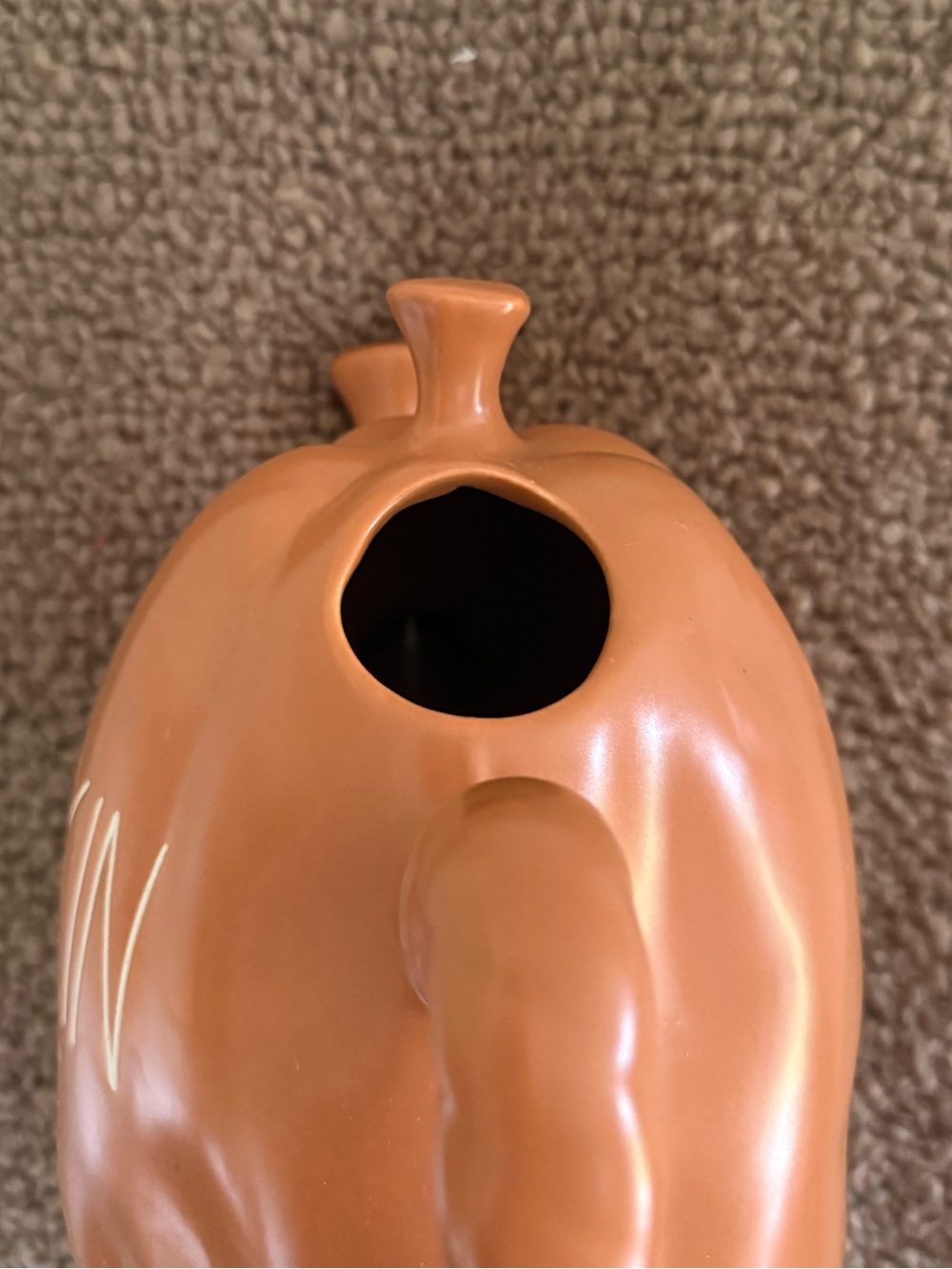 . Rae Dunn Fall Orange Pumpkin Watering Can Home Decor - Picture 9 of 15